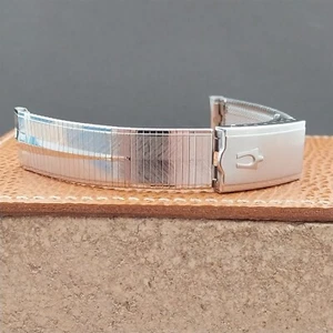 17,2 mm Vintage Accutron Duchess Edelstahl unbenutzt Klassiker 60er Jahre Uhrenarmband - Bild 1 von 8