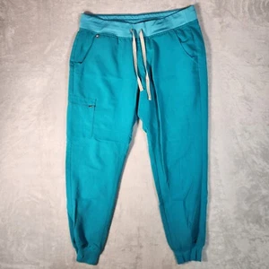 Figs Scrub Pants Womens Large Green Jogger Cargo Medical Nurse Doctor Uniform - Picture 1 of 12