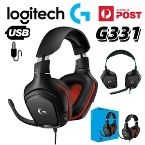 LOGITECH Wired Headset G331 Gaming Headphones Stereo Microphone 3.5mm PS4 Xbox - Picture 1 of 13