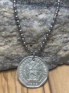 Collar Peruano 24" Moneda Colgante ONU Nuevo Sol 1996. Genial (0A1) - Imagen 1 de 6