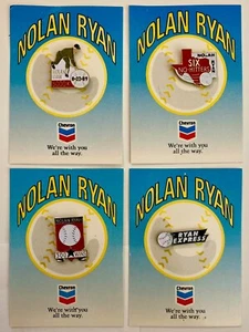 Nolan Ryan Chevron Collector Pins Ryan Express Complete Set Of 4 Texas Rangers - Picture 1 of 2