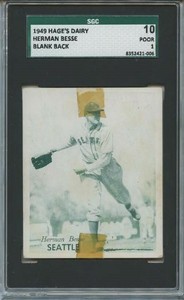 1949 Hage's Dairy Herman Besse Seattle SGC 10 SP