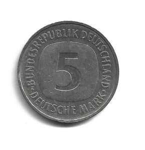 World Coins - Germany 5 Mark 1990 F Coin KM# 140.1 - Picture 1 of 3