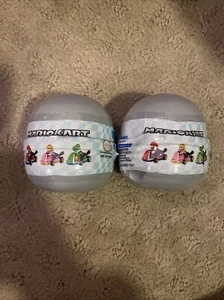 (2) TOMY Nintendo Super Mario Kart Pull-Back Racers Super Mario & Silver Mario - Picture 1 of 1