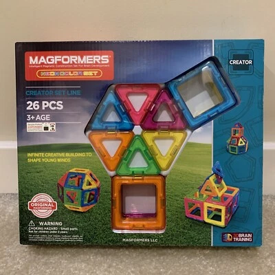 Magformers Neon Colour Magnetic Construction Building Toy Creator Set 26 Pcs - Image 1 of 4