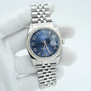 Rolex Datejust 36mm 116234 Blue concentric Dial Jubilee Original Box 2008 - Picture 1 of 8