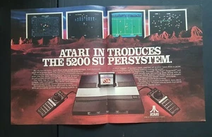 Atari 5200 Video Game Super System Promp 2 Page Print Ad Vintage 1982 - Picture 1 of 1