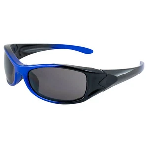 Wrap Around Sunglasses 100% UV400 Protection Two Tone Frame Smoke Lens - Picture 1 of 8