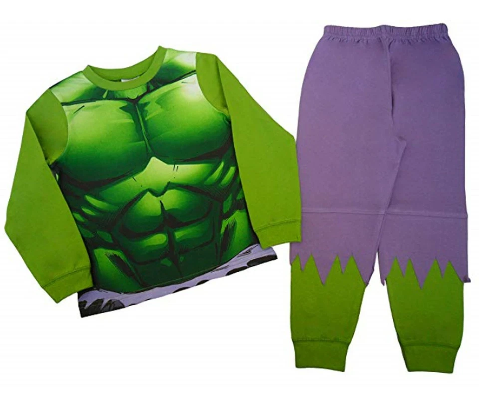 Pijamas de novedad Marvel Incredible Hulk para niños Pjs de 2 a 8 años