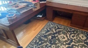 Executive Desk X 2 Corner config or 2 Separate desks Cherry Wood - Hooker Brand - Picture 1 of 16