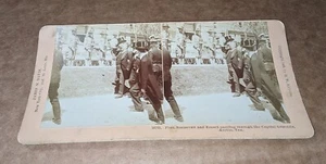 Kilburn Stereoview President Roosevelt and Escort Capitol Grounds Austin Texas - Picture 1 of 1