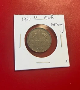1960 D 1 DEUTSCHE MARK DEUTSCHLAND MÜNZE - SCHÖNE WELTMÜNZE!!! - Bild 1 von 2