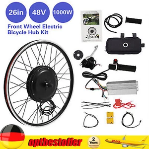 48V 1000W Elektrisches Fahrrad Umbausatz Kit 26" E-Bike Vorderradnabenmotorrad - Bild 1 von 16