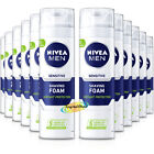 12x Nivea Men Sensitive Skin Shaving Foam 200ml Chamomile & Witch Hazel Extract