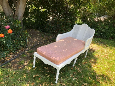 Antique Wicker Chaise  Chair or Daybed Art Deco  Romantic Circa 20's Cover