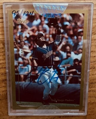 Jim Leyritz certified autographed Padres 2004 Topps Originals Buyback 1999 card - Image 1 of 2