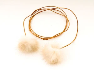 E-and-L Kette Halsschmuck Collier braun Fell modisch kombinierbar - Picture 1 of 1