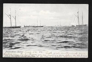 1906 Provincetown Harbor Massachusetts Postcard UDB Sailing Boats - Imagen 1 de 2