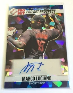 Giants Marco Luciano Mint 2021 Leaf Pro Set Metal Blue Crystals Auto RC #05/25 - Bild 1 von 2