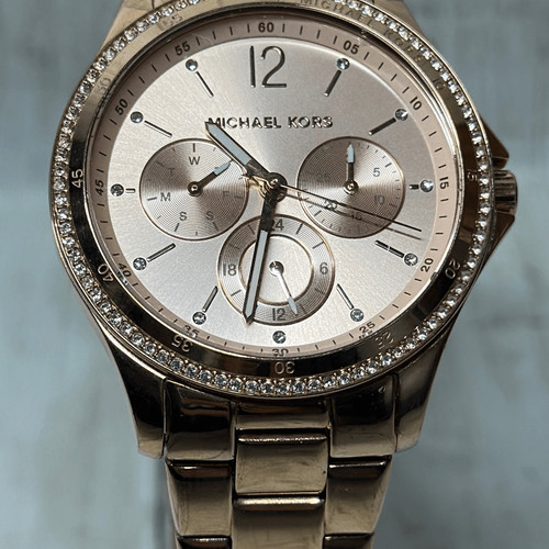 Orologio Michael Kors Donna Riley Multifunzione Acciaio Inox Oro Rosa MK6656