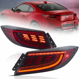 VLAND Red LED Tail lights For Toyota GR86 Subaru BRZ 2021-2024 Rear Brake 1SET - Picture 1 of 12