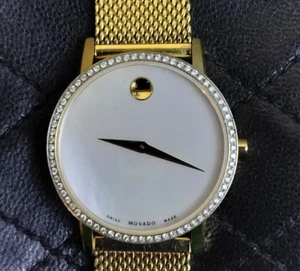 Reloj para mujer Movado 07.3.36.1464 esfera blanca cuarzo suizo correa dorada (P6758) - Imagen 1 de 15