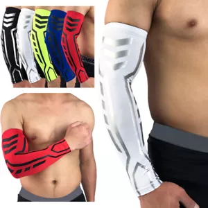 Protective Gear Supports Basketball Arm Cover Sports Elastic Arm Sleeve 1 Piece - Picture 1 of 14