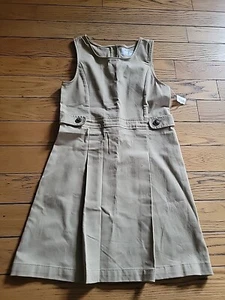 Nwt Old Navy Kahki Tan School Uniform Dress Jumper Size L 10/12 - Picture 1 of 1