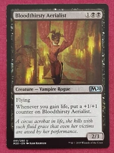 Magic The Gathering 2020 CORE SET M20 BLOODTHIRSTY AERIALIST black card MTG - Picture 1 of 2