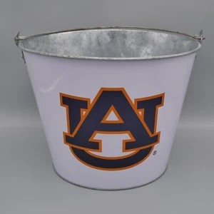 2006 Auburn Tigers NCAA Metal Ice Bucket 5qt Galvanized Beer Pail Boelter 7" - Picture 1 of 13