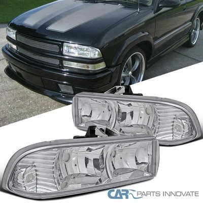 Fits 1998-2004 Chevy Blazer S10 Pickup Clear Headlights Headlamps Assembly 98-04 Foto 1 de 4