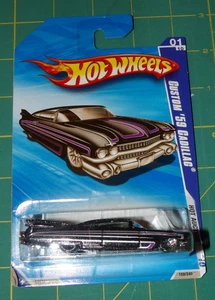 2010 Hot Wheels Hot Auction - Custom '59 Cadillac - Black - Walmart Exclusive - Picture 1 of 3