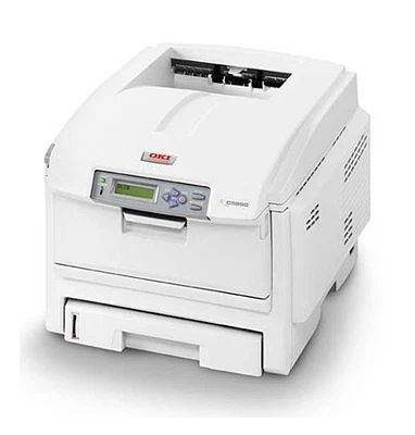 OKI C5850n Network A4 Colour LED Laser Printer OKI 01212901 - Low Toners - Image 1 of 2
