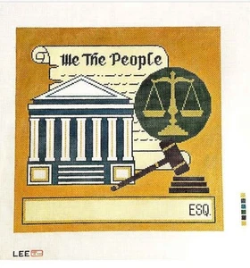 ATTORNEY LAWYER NEEDLEPOINT Canvas by Lee Needlearts - Picture 1 of 1