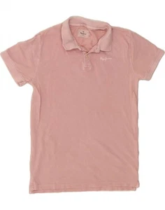 PEPE JEANS Mens Slim Polo Shirt XS Pink CG11 - Picture 1 of 4