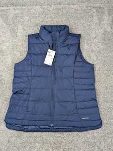 Lands' End Down Vest Womens Large Navy 600 Fill Puffer RDS Quilted Pockets - Picture 1 of 13