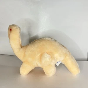 Peluche vintage Dan Brechner dinosauro dinosauro marrone 8" RARO - Foto 1 di 8