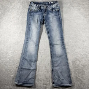 Miss Me Jeans Womens 28 Bootcut Medium Wash Signature Boot Embellished Y2K Pants - Picture 1 of 18