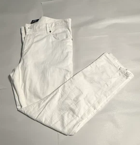 CESARE ATTOLINI 101 Pants Jeans Cotton US Size 36 Tailored Slim White ~ Tessuto - Picture 1 of 11