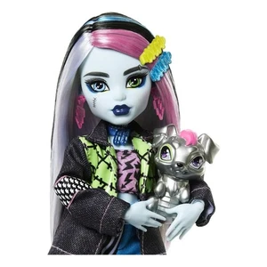 Monster High Frankie Stein bambola in denim giacca pantaloncini, cane e accessori  - Foto 1 di 1