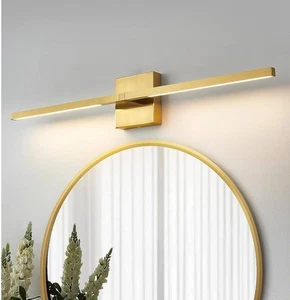 Gold LED Vanity Light Fixture 30 Inch Bathroom Wall Sconce Modern Over Mirror - Picture 1 of 4