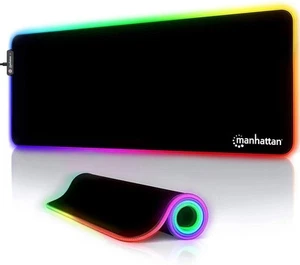 MANHATTAN 425506 XXL RGB LED Gaming-Mauspad 800x350mm - Bild 1 von 8