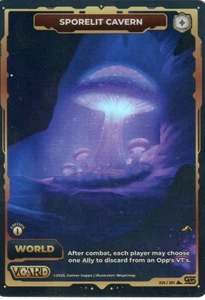 Vcard Awakened Worlds 1st Edition Sporelit Cavern - World - Holo - Picture 1 of 1