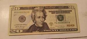 2017 A $20 Fancy Serial Numbered U.S. Currency Four of A Kind and Two Pair - Picture 1 of 1