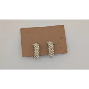 Vintage Faux Hoop Clip On Earrings - Picture 1 of 2