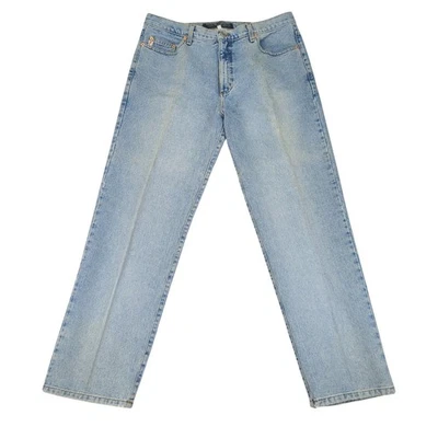 Vintage Made USA Guess Jeans Classic Fit 001 Straight Leg Light Wash Mens 36x30 - Image 1 of 4