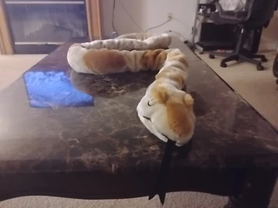 Stuffed Snake Beige Orange Spots Plush Toy Stuffed Animal - Image 1 of 2