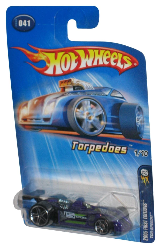 Hot Wheels 2005 First Editions 1/10 Tor-Speedo Torpedoes Purple Toy Car #041 - Image 1 of 1