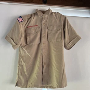 Vented Microfiber Poly Boy Scout BSA UNIFORM SHIRT Youth Large New Style O58 - Picture 1 of 8