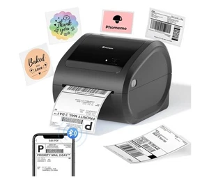 Phomemo Bluetooth Thermal Label Printer D520BT - 4x6 Labels Compatible with Ebay - Picture 1 of 16
